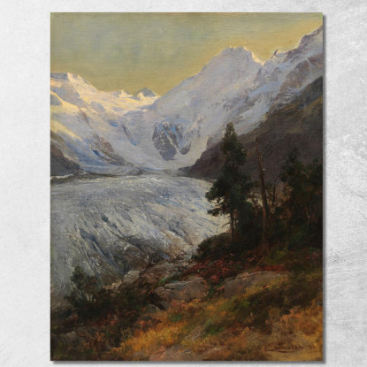 Sul Ghiacciaio Del Morteratsch Edward Theodore Compton etc7 quadro stampato su tela