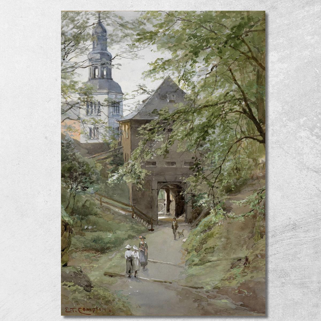 Augustiner Bräu E Monastero Mülln Edward Theodore Compton etc10 quadro stampato su tela Augustiner Bräu E Monastero Mülln Edward Theodore Compton etc10 quadro stampato su tela