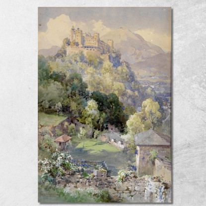 Vista Sulla Fortezza Di Hohensalzburg Edward Theodore Compton etc12 quadro stampato su tela