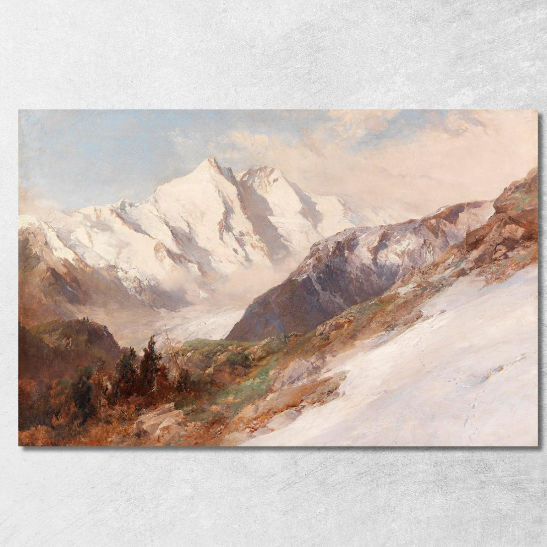 Vista Sul Versante Nord Del Grossglockner Edward Theodore Compton etc13 quadro stampato su tela Vista Sul Versante Nord Del Grossglockner Edward Theodore Compton etc13 quadro stampato su tela
