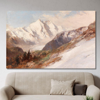 Vista Sul Versante Nord Del Grossglockner Edward Theodore Compton etc13 quadro stampato su tela