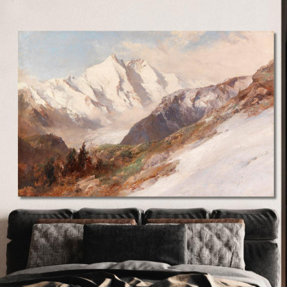 Vista Sul Versante Nord Del Grossglockner Edward Theodore Compton etc13 quadro stampato su tela