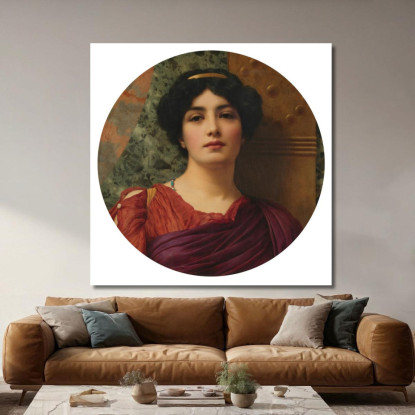 Contemplazione John William Godward jwg26 quadro stampato su tela