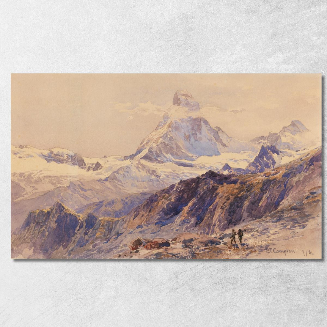 Il Cervino Dalla Triftkumme Edward Theodore Compton etc19 quadro stampato su tela Il Cervino Dalla Triftkumme Edward Theodore Compton etc19 quadro stampato su tela