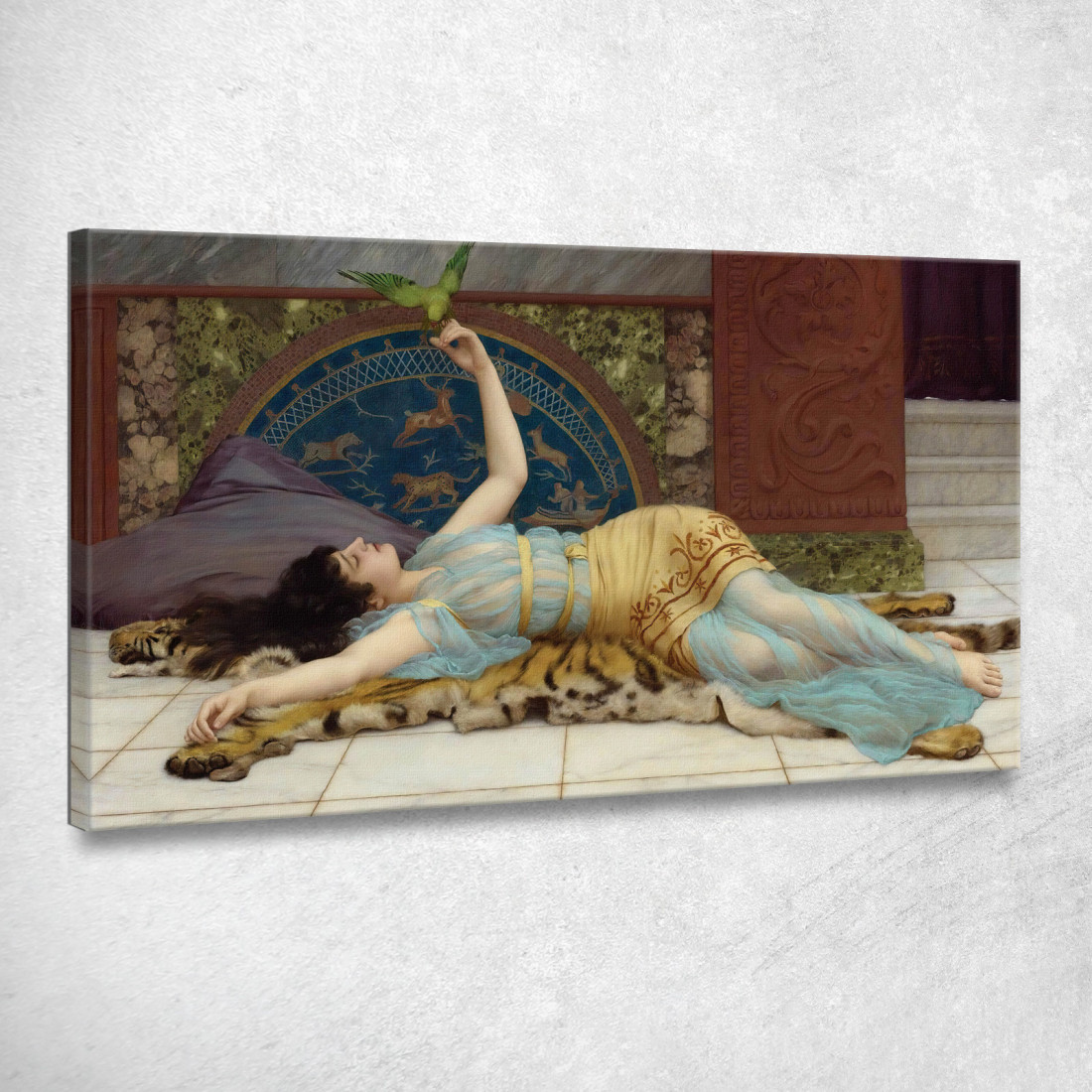 Dolce Far Niente John William Godward jwg29 quadro stampato su tela