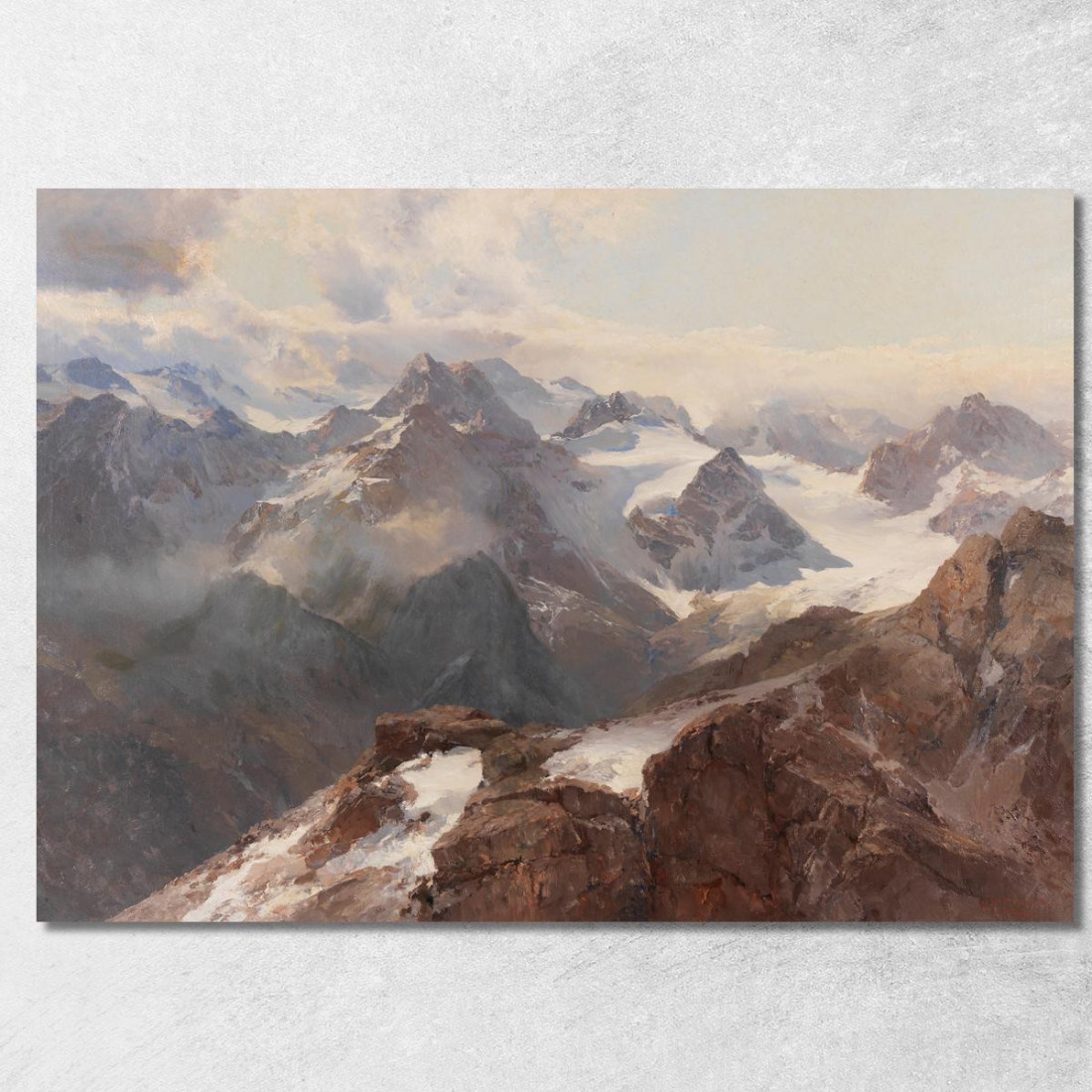 Silvretta Vista Dal Großes Maderer Edward Theodore Compton etc54 quadro stampato su tela Silvretta Vista Dal Großes Maderer Edward Theodore Compton etc54 quadro stampato su tela