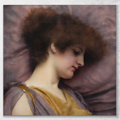 Pensieri Lontani John William Godward jwg32 quadro stampato su tela