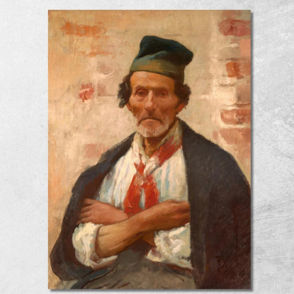 Pescatore Di Chioggia Frank Duveneck fdu1 quadro stampato su tela