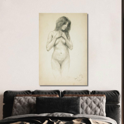 Nudo Femminile Frank Duveneck fdu2 quadro stampato su tela