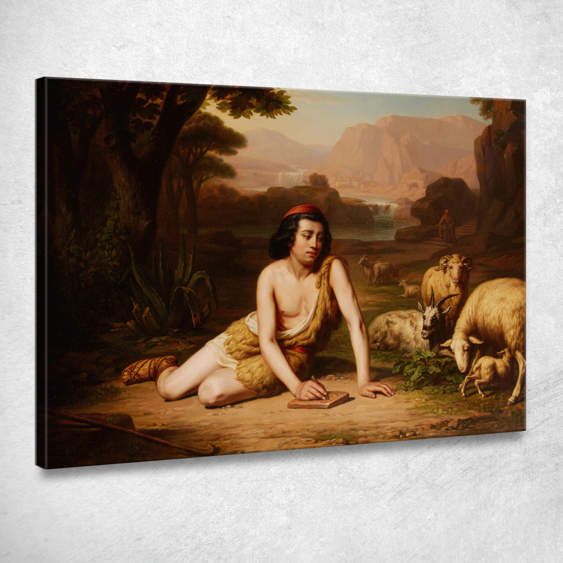 Giotto Disegna Dalla Natura John William Godward jwg33 quadro stampato su tela