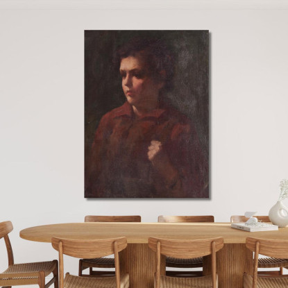Studio Di Uno Scolaro Frank Duveneck fdu23 quadro stampato su tela