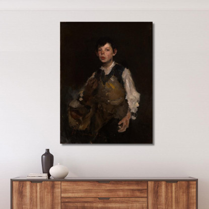 Il Ragazzo Che Fischia Frank Duveneck fdu26 quadro stampato su tela