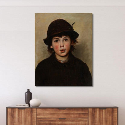 Ragazzo Che Fischia Frank Duveneck fdu28 quadro stampato su tela