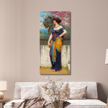 Nel Boschetto Del Tempio Di Iside John William Godward jwg38 quadro stampato su tela
