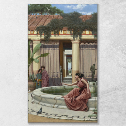 Divertimenti Innocenti John William Godward jwg41 quadro stampato su tela