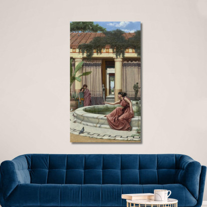 Divertimenti Innocenti John William Godward jwg41 quadro stampato su tela