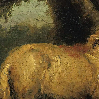 Due Pecore In Un Paesaggio George Morland gmo54 quadro stampato su tela