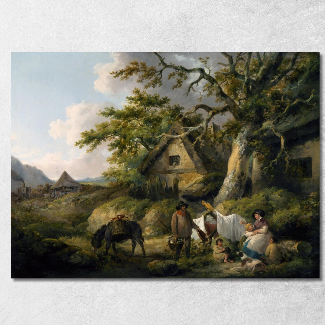 Veduta Di Enderby Leicestershire George Morland gmo55 quadro stampato su tela Veduta Di Enderby Leicestershire George Morland gmo55 quadro stampato su tela