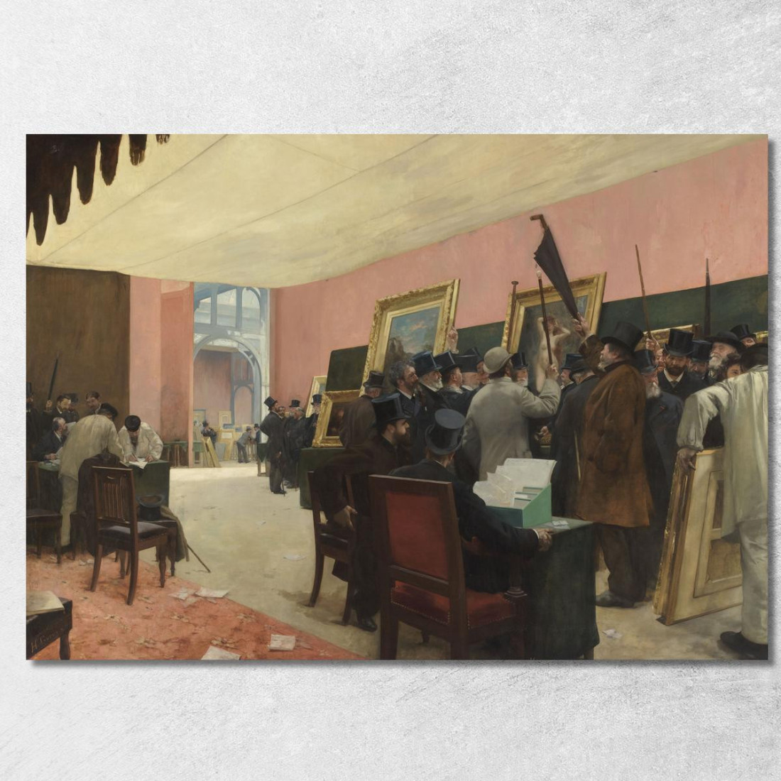 Una Sessione Della Giuria Di Pittura Henri Gervex hgr1 quadro stampato su tela Una Sessione Della Giuria Di Pittura Henri Gervex hgr1 quadro stampato su tela