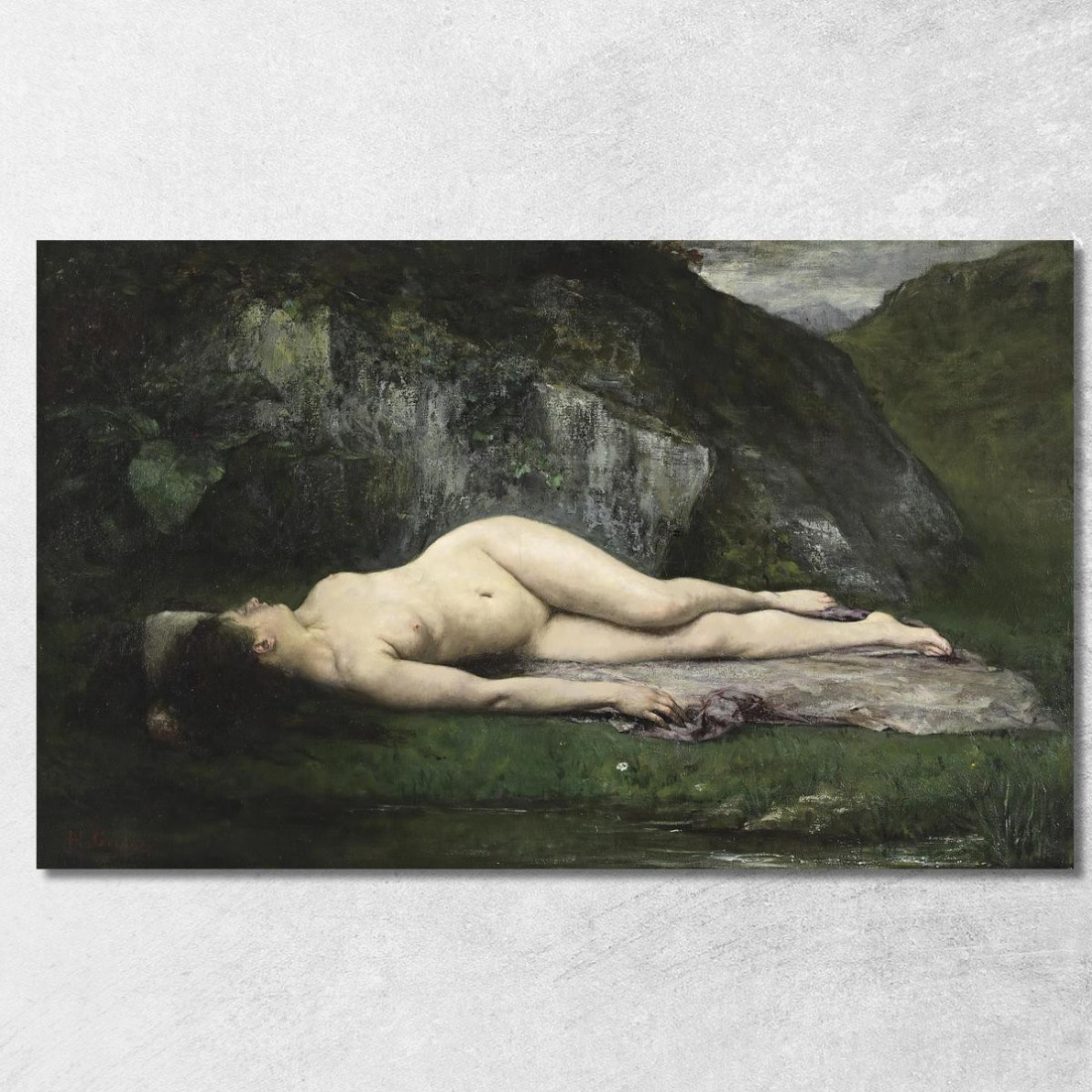 Una Bagnante Dormiente Henri Gervex hgr2 quadro stampato su tela Una Bagnante Dormiente Henri Gervex hgr2 quadro stampato su tela