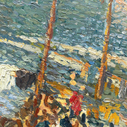 Barche A Collioure Il 14 Luglio Henri Martin hmt4 quadro stampato su tela