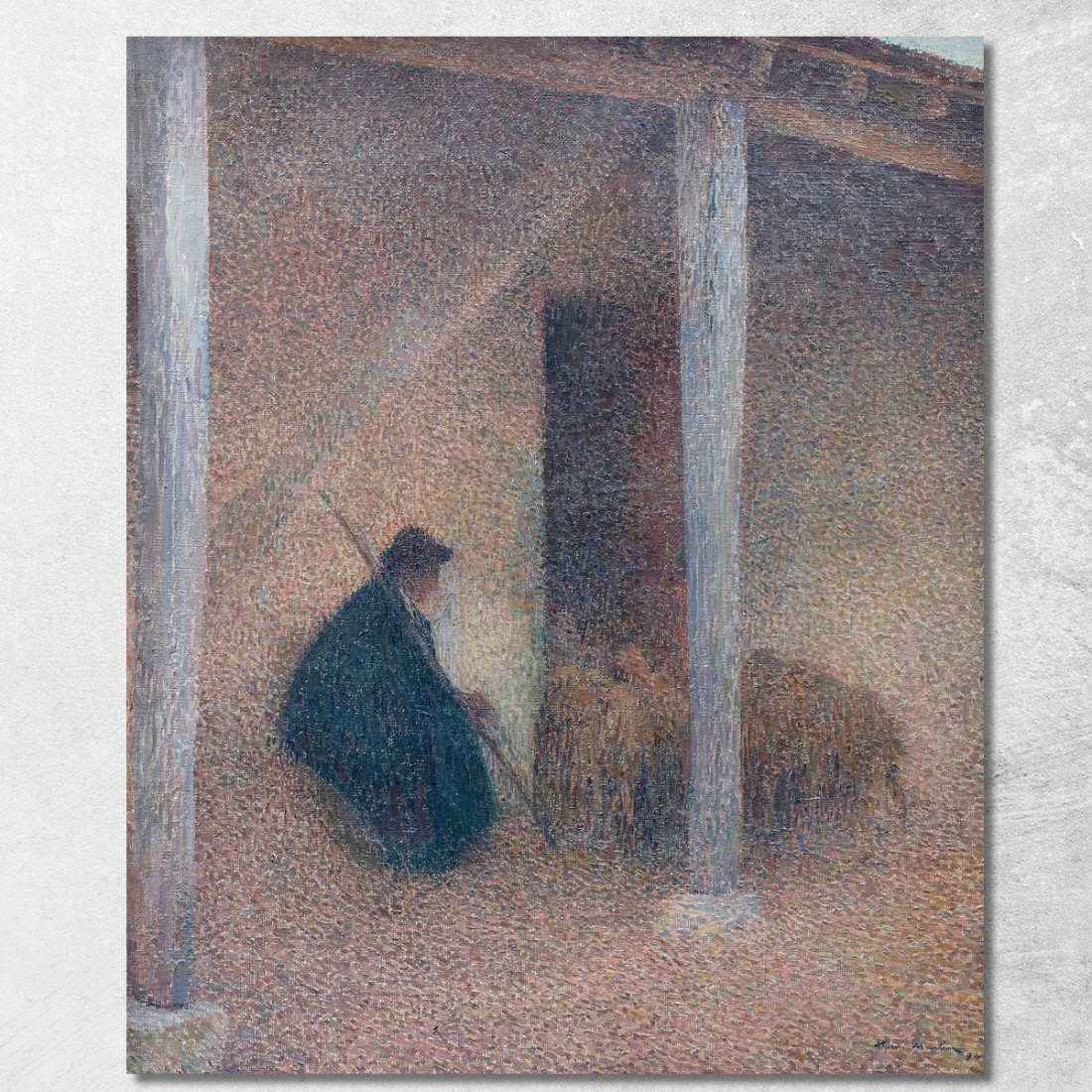 Pastore Che Rientra Con Le Sue Pecore Henri Martin hmt10 quadro stampato su tela