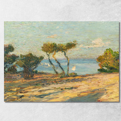 Bordo Di Mare Con Pini Henri Martin hmt11 quadro stampato su tela