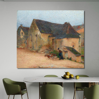 Capraia Davanti A Una Vecchia Casa A Labastide Henri Martin hmt16 quadro stampato su tela