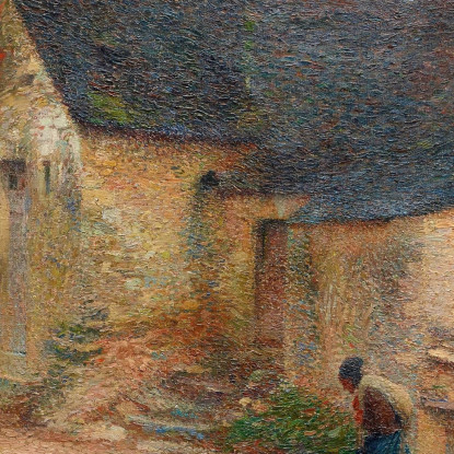 Capraia Davanti A Una Vecchia Casa A Labastide Henri Martin hmt16 quadro stampato su tela