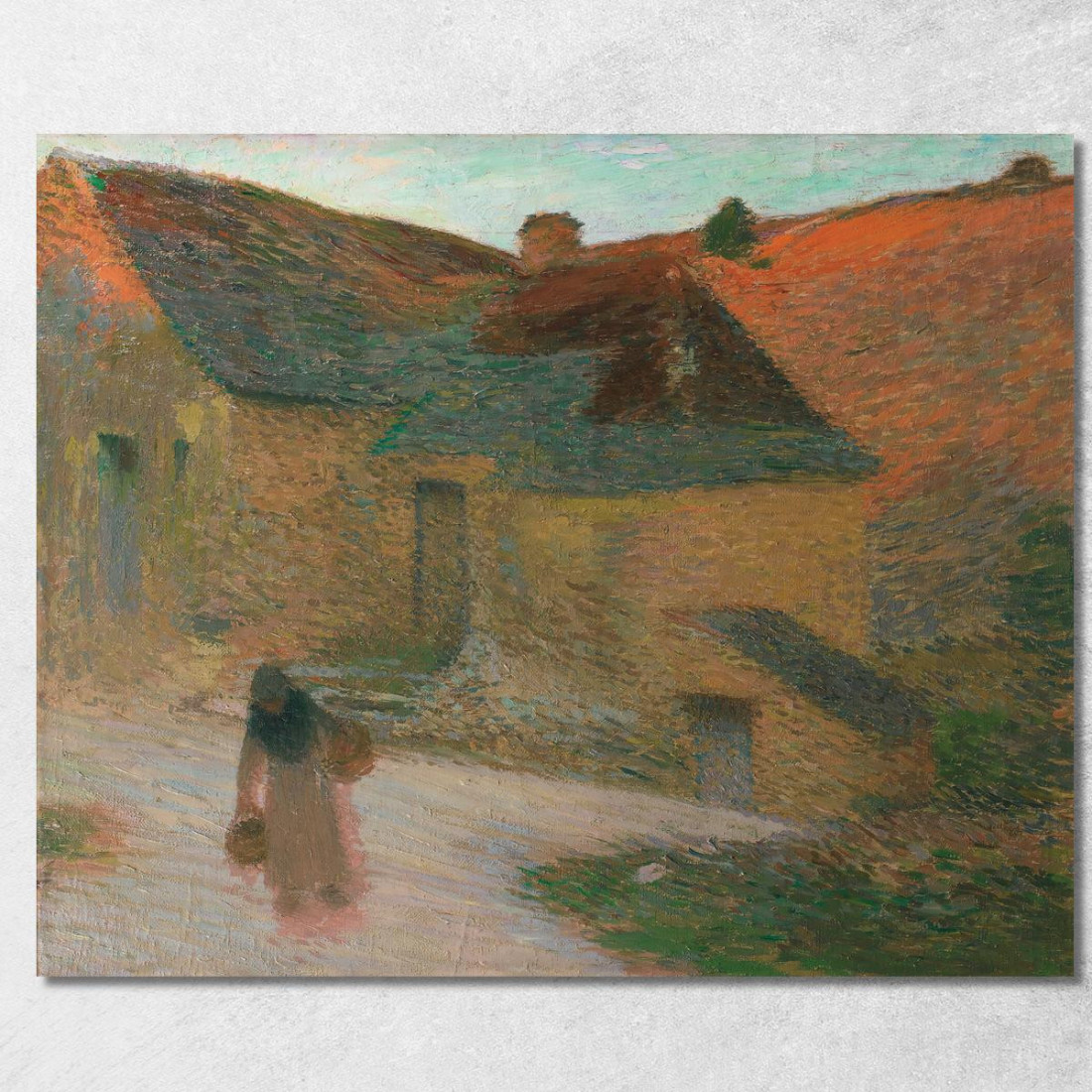 Ultimi Raggi Una Fattoria Nel Lot Henri Martin hmt25 quadro stampato su tela Ultimi Raggi Una Fattoria Nel Lot Henri Martin hmt25 quadro stampato su tela