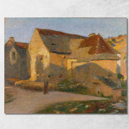 La Vecchia Casa Agli Ultimi Raggi Henri Martin hmt42 quadro stampato su tela