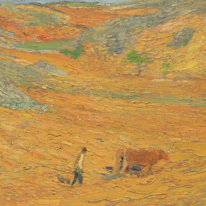 Contadino In Fondo A Una Valle Henri Martin hmt46 quadro stampato su tela