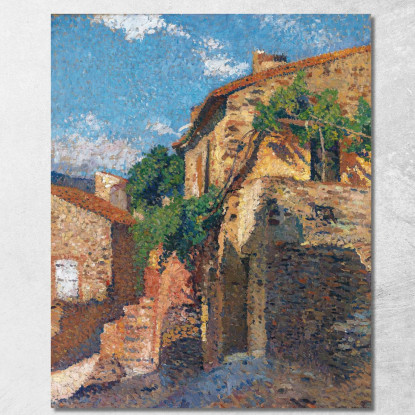 Case A Collioure Henri Martin hmt66 quadro stampato su tela