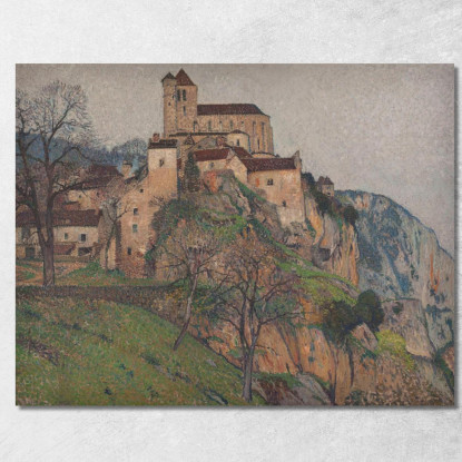 Saint-Cirq-Lapopie Henri Martin hmt75 quadro stampato su tela