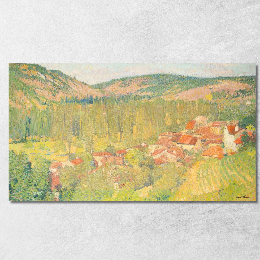 Veduta Di Labastide-Du-Vert Henri Martin hmt86 quadro stampato su tela Veduta Di Labastide-Du-Vert Henri Martin hmt86 quadro stampato su tela