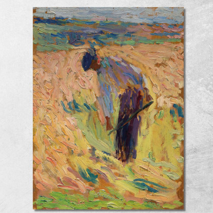 Studio Per La Moisson Henri Martin hmt91 quadro stampato su tela