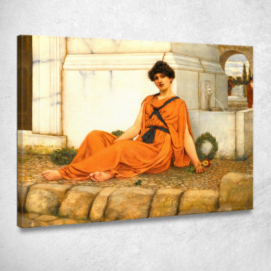 Riposa La Ragazza Dei Fiori John William Godward jwg61 quadro stampato su tela Riposa La Ragazza Dei Fiori John William Godward jwg61 quadro stampato su tela