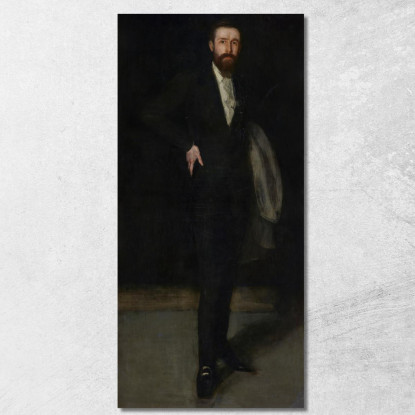 Composizione In Nero - Ritratto Di F. R. Leyland James Abbott McNeill Whistler jam14 quadro stampato su tela