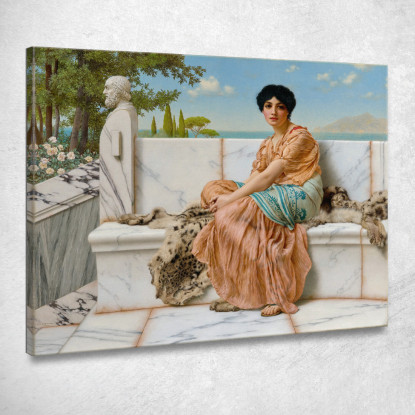 Fantasticheria John William Godward jwg62 quadro stampato su tela