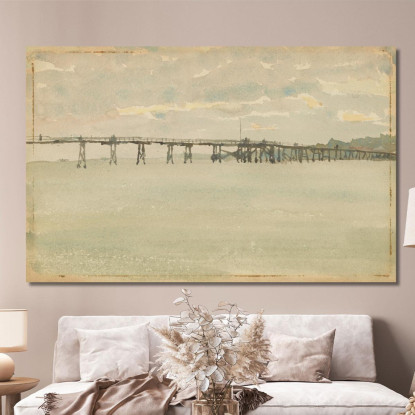 Grigio E Argento - Molo Di Southend James Abbott McNeill Whistler jam43 quadro stampato su tela
