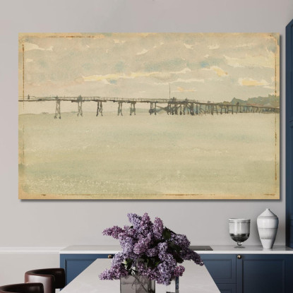 Grigio E Argento - Molo Di Southend James Abbott McNeill Whistler jam43 quadro stampato su tela