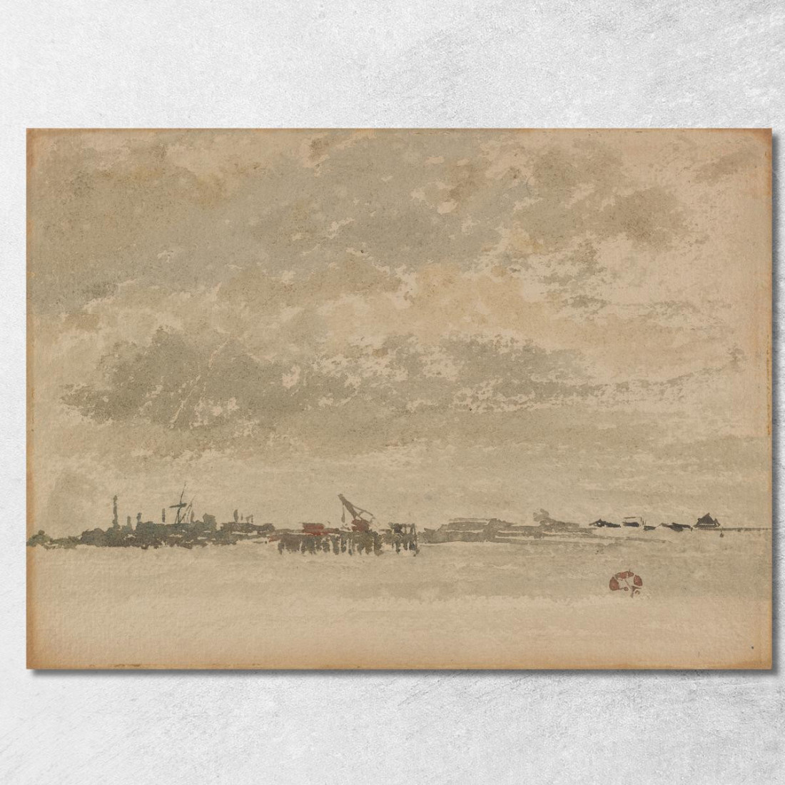 Grigio E Argento - Purfleet James Abbott McNeill Whistler jam44 quadro stampato su tela Grigio E Argento - Purfleet James Abbott McNeill Whistler jam44 quadro stampato su tela