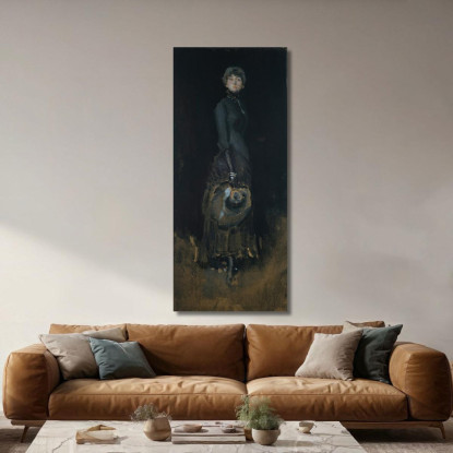 Signora In Grigio James Abbott McNeill Whistler jam53 quadro stampato su tela
