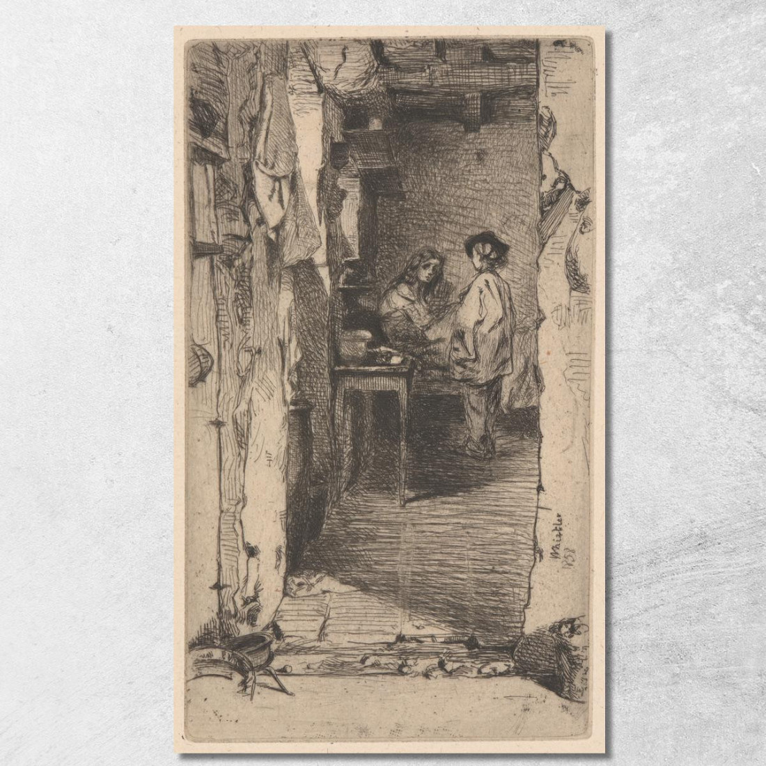 Piccoli Raccoglitori Di Stracci James Abbott McNeill Whistler jam57 quadro stampato su tela Piccoli Raccoglitori Di Stracci James Abbott McNeill Whistler jam57 quadro stampato su tela