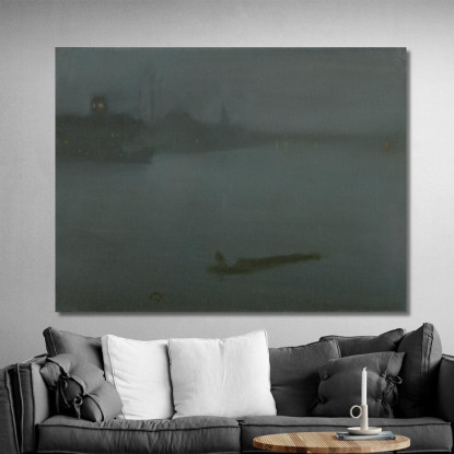 Notturno In Blu E Argento James Abbott McNeill Whistler jam67 quadro stampato su tela