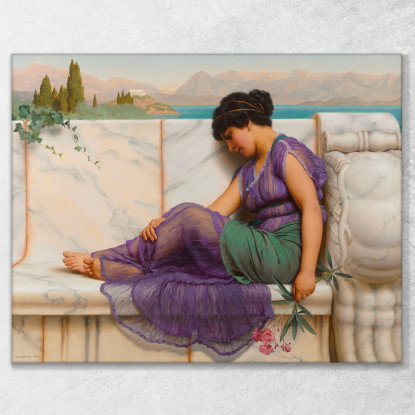 Ozio Estivo Sogni Ad Occhi Aperti John William Godward jwg68 quadro stampato su tela