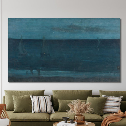 Notturno Blu E Argento Bognor James Abbott McNeill Whistler jam74 quadro stampato su tela