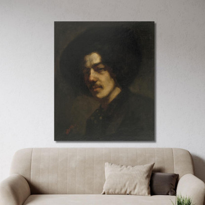 Ritratto Di Whistler Con Un Cappello James Abbott McNeill Whistler jam86 quadro stampato su tela