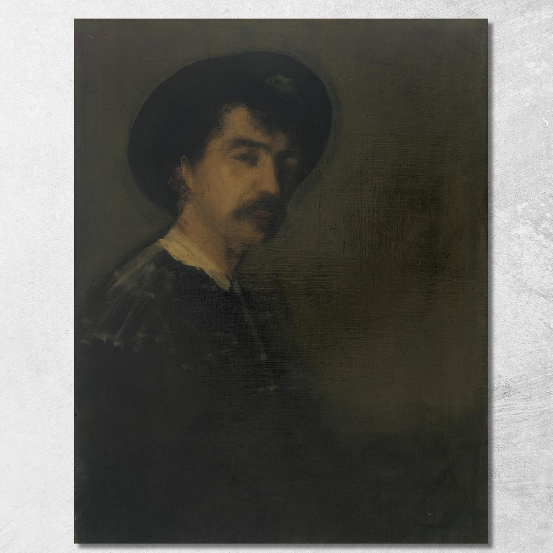 Autoritratto James Abbott McNeill Whistler jam96 quadro stampato su tela Autoritratto James Abbott McNeill Whistler jam96 quadro stampato su tela