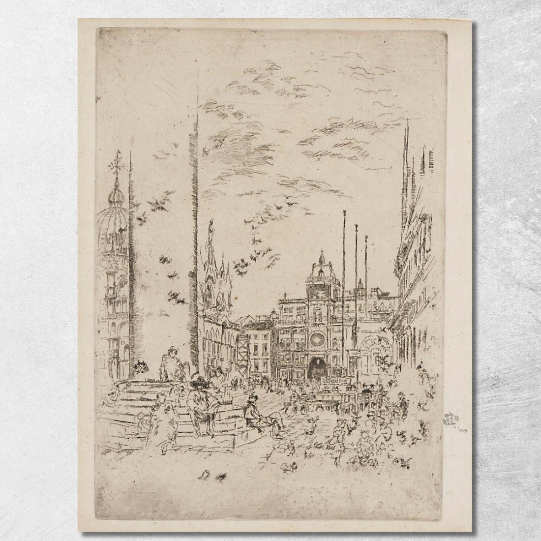 La Piazzetta James Abbott McNeill Whistler jam130 quadro stampato su tela La Piazzetta James Abbott McNeill Whistler jam130 quadro stampato su tela